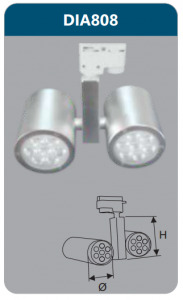 Đèn led chiếu điểm thanh ray Duhal DIA808