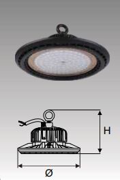 Đèn led công nghiệp chống thấm Duhal DDB150