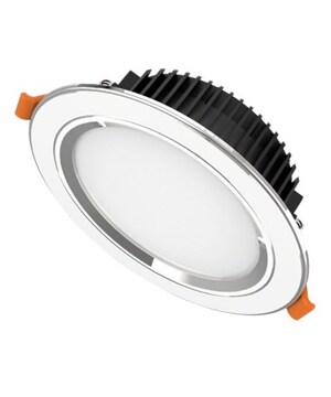 Đèn LED downlight 12W – Ø140mm âm trần viền bạc, ánh sáng trung tính MPE DLB-12N