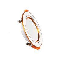 Đèn LED downlight 7W – Ø118mm âm trần viền vàng, ánh sáng trung tính, MPE, mã DLV-7N