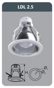 Đèn led downlight âm trần Duhal 3w LDL2.5