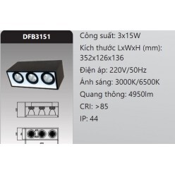 Đèn Led downlight gắn nổi DFB3151