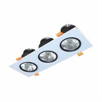 Đèn led downlight vuông chiếu điểm âm trần Duhal DFC3091 - 3*9W