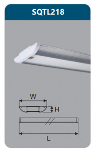 Đèn led gắn trần ốp nổi Duhal SQTL218 1m2, 36W