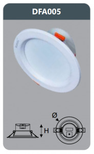 Đèn led tán quang âm trần Duhal 5w DFA005