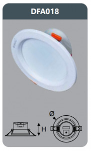 Đèn led tán quang âm trần Duhal DFA018