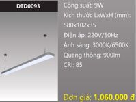 Đèn led thả văn phòng DTD0093