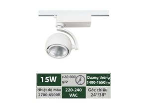 Đèn led thanh ray VinaLED TR-HW15 - 15W