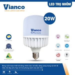 Đèn led trụ nhôm Vianco T17VA - 20W