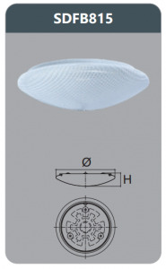 Đèn ốp trần led Duhal SDFB815 15w