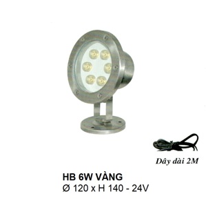 Đèn pha dưới nước HB 6W - Vàng