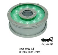 Đèn pha dưới nước HBG 12W - Lá