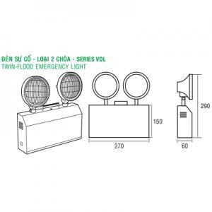 Đèn sự cố 2 chóa VDL201L