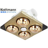 Đèn sưởi nhà tắm âm trần Kottmann K4DT (bóng vàng)