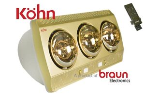 Đèn sưởi phòng tắm Braun Kohn KP03G-Plus - Điều khiển từ xa