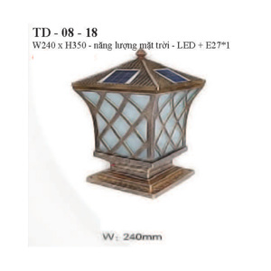 Đèn trụ cổng năng lượng mặt trời TD-08-18