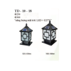 Đèn trụ cổng năng lượng mặt trời TD-10-18