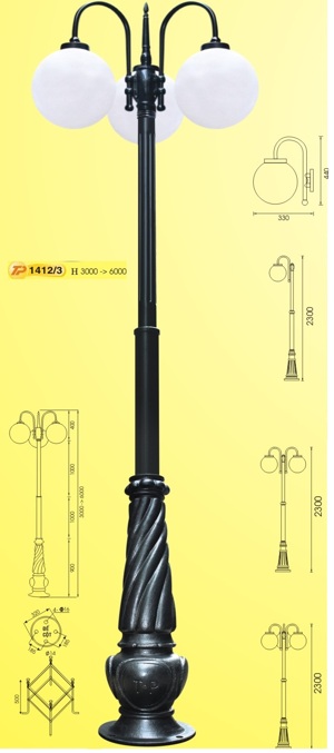 Đèn trụ sân vườn 1412/3