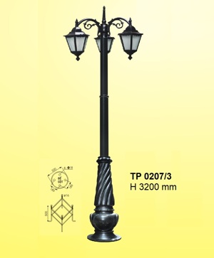 Đèn trụ sân vườn H3200mm 0207/3