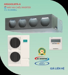 Điều hòa General 45000 BTU 2 chiều Inverter ARGG45LMLA-A gas R-410A