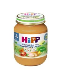 Dinh dưỡng đóng lọ HiPP thịt gà, cơm nhuyễn, rau tổng hợp (125g)