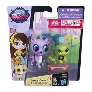 Đồ chơi cún xám và rùa nhỏ Littlest Pet Shop