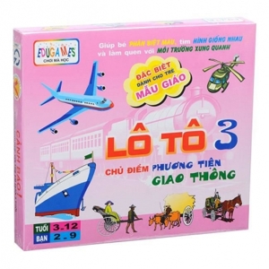 Đồ chơi kỹ năng Lô tô Phương tiện giao thông Edugames mức độ dễ (3-12 tuổi)