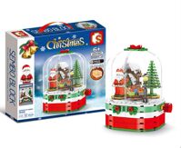 Đồ chơi lắp ghép mô hình Merry Christmas gift Santa Claus lắp ráp hộp quà ông già noel Sembo 601090