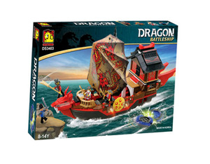 Đồ chơi lắp ghép Red dragonship Oxford