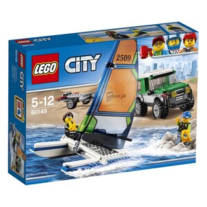 Đồ chơi lắp ghép xe địa hình 4 x 4 và thuyền buồm hai thân Lego 60149 (198 Miếng)