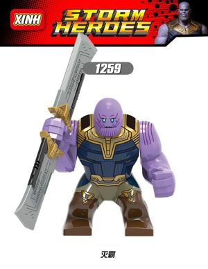 Đồ chơi Lắp ghép Minifigures Big Fig Iron Man EndGame XINH X1259 - Bigfig Thanos End cầm song đao