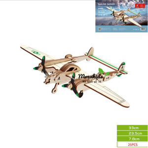 Đồ chơi lắp ráp gỗ 3d mô hình máy bay p38 lightning fighter laser