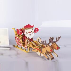 Đồ chơi lắp ráp gỗ 3D Mô hình Xe Tuần Lộc Giáng Sinh Xmas Kit HP04