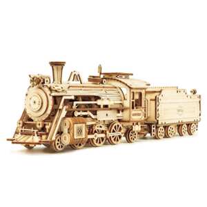 Đồ chơi lắp ráp gỗ 3D Robotime MC501 - Mô hình Tàu hơi nước Steam Train Laser