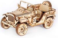 Đồ chơi lắp ráp gỗ 3D Robotime MC701 - Mô hình Xe Ô tô Army Jeep Laser