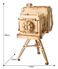 Đồ chơi lắp ráp gỗ 3D Robotime TG403 - Mô hình Máy chụp hình Cổ điển