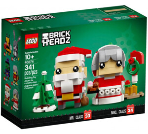 Đồ chơi lắp ráp Lego Brick Headz 40274 - Mr. Claus and Mrs. Claus