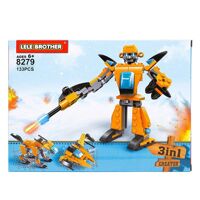 Đồ chơi lắp ráp robot sandstorm lele brother - transformer fighter 3in1 8279