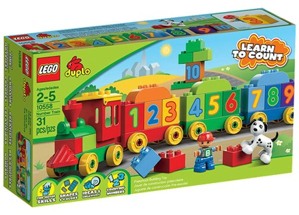 Bộ xếp hình Xe lửa học số Lego 10558