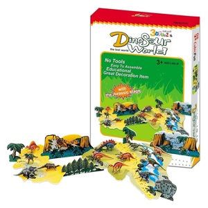 Bộ xếp hình 3D thế giới khủng long Dinosaur World Cubic Fun C013h