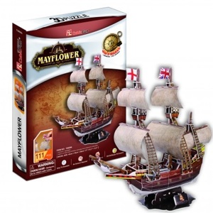 Bộ xếp hình 3D Tàu MayFlower Schooner Cubic Fun T4009H