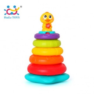 Đồ chơi xếp chồng vịt con có nhạc và đèn Huile Toys HL.2101