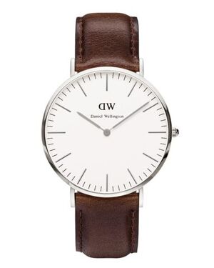 Đồng hồ nam dây da Daniel Wellington - 0209DW - Silver 40mm