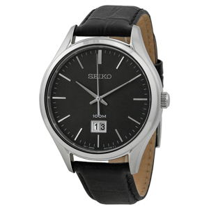Đồng hồ nam dây da Seiko Quartz SUR023P2
