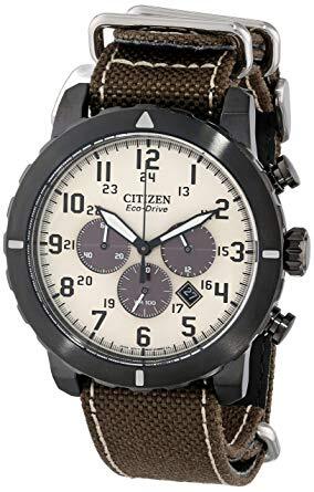 Đồng Hồ Nam Dây Dù CITIZEN CA4095-04H (45mm) - Nâu Đen