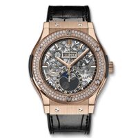 Đồng hồ nam Hublot Classic Fusion Classico Ultra-thin Skeleton King Gold Diamonds 515.ox.0180.lr.1104