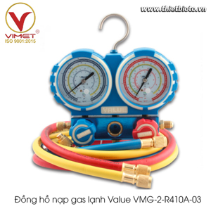 Đồng hồ nạp gas lạnh Value VMG-2-R410A-03