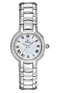 Đồng hồ nữ Bulova Classic Stainless Steel Diamond-Accented 96R159