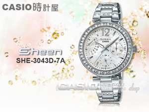 Đồng hồ nữ Casio SHE-3043D - dây thép không gỉ