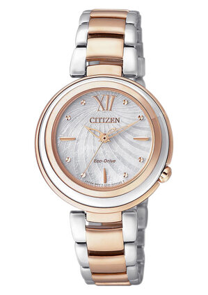 Đồng hồ nữ dây thép không gỉ Citizen Eco-Drive EM0335-51D